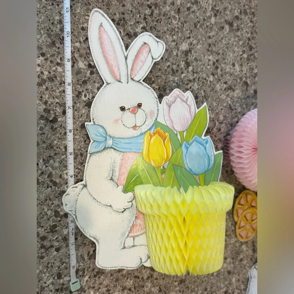 Vintage Honeycomb Tissue Easter Centerpiece Decor Lot Of 12 Eureka Beistle Ameri